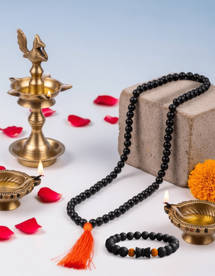 Karungali Malai & Bracelet Combo