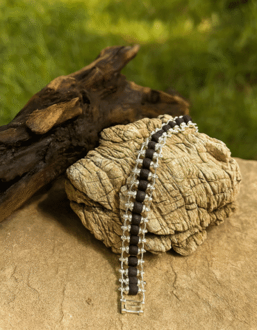 Silver-Plated Karungali Chain Bracelet
